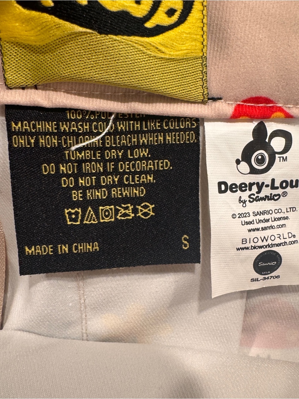 Dumbgood Sanrio Deery-Lou Pleated Back Skirt Womens Small Mini Kawaii Whimsical - Picture 6 of 6